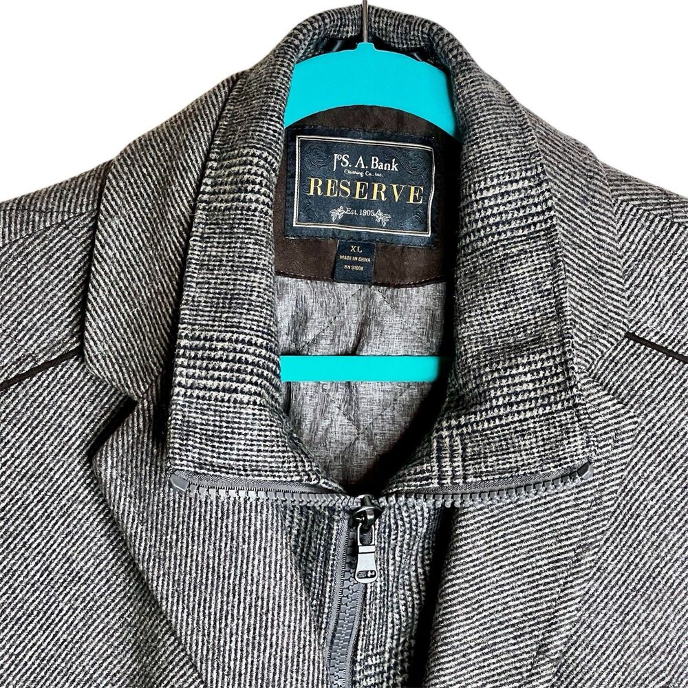 JoS A Bank Reserve Jacket Overcoat 2 in 1 Xtra Large Wool Blend Removable Lining - Picture 4 of 16
